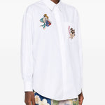 Camicia in cotone con ricami in bianco Alemais - donna 