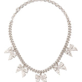 Choker a catena con fiocchi in argento Alessandra rich - donna 
