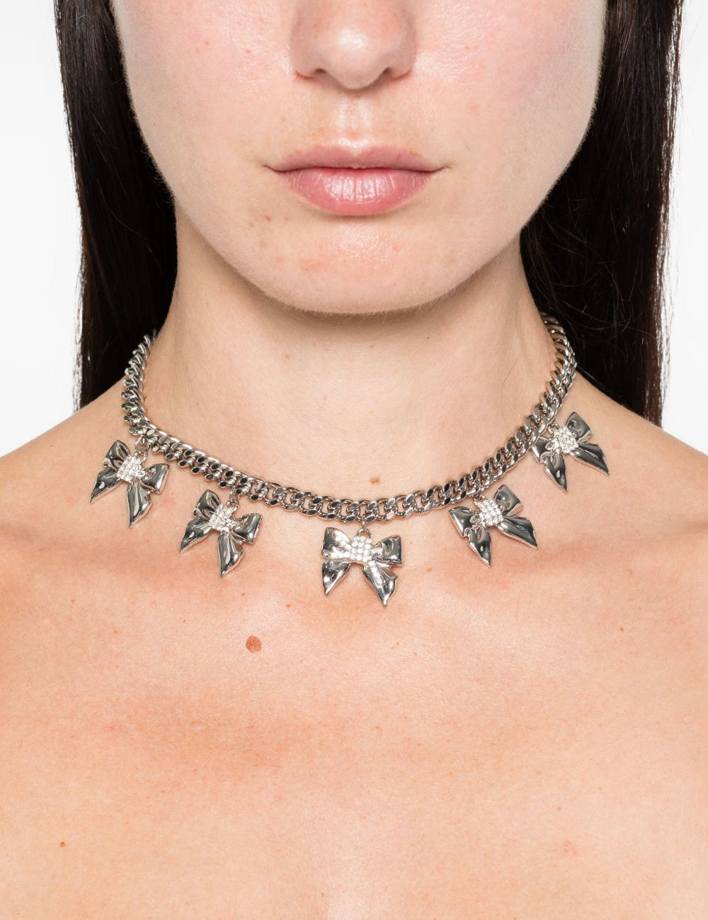 Choker a catena con fiocchi in argento Alessandra rich - donna 