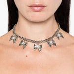 Choker a catena con fiocchi in argento Alessandra rich - donna 