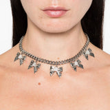 Choker a catena con fiocchi in argento Alessandra rich - donna 