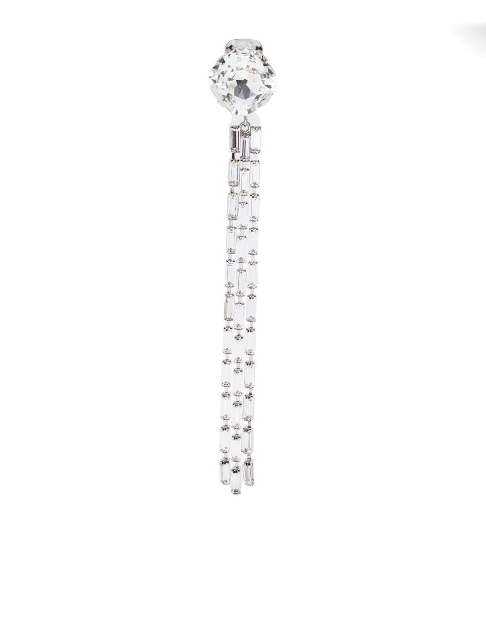 Orecchini lunghi in cristallo con frange in argento Alessandra rich - donna 
