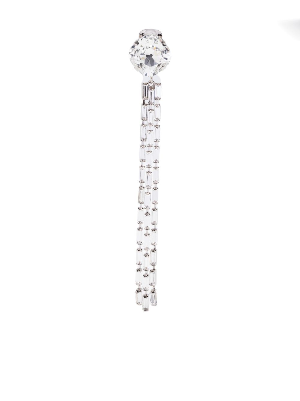 Orecchini lunghi in cristallo con frange in argento Alessandra rich - donna 