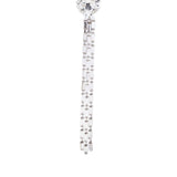 Orecchini lunghi in cristallo con frange in argento Alessandra rich - donna 