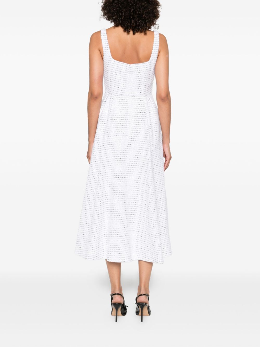 Abito smanicato a righe in bianco Alessandra Rich - donna 