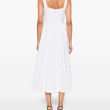 Abito smanicato a righe in bianco Alessandra Rich - donna 