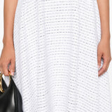 Abito smanicato a righe in bianco Alessandra Rich - donna 