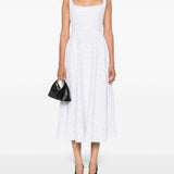 Abito smanicato a righe in bianco Alessandra Rich - donna 