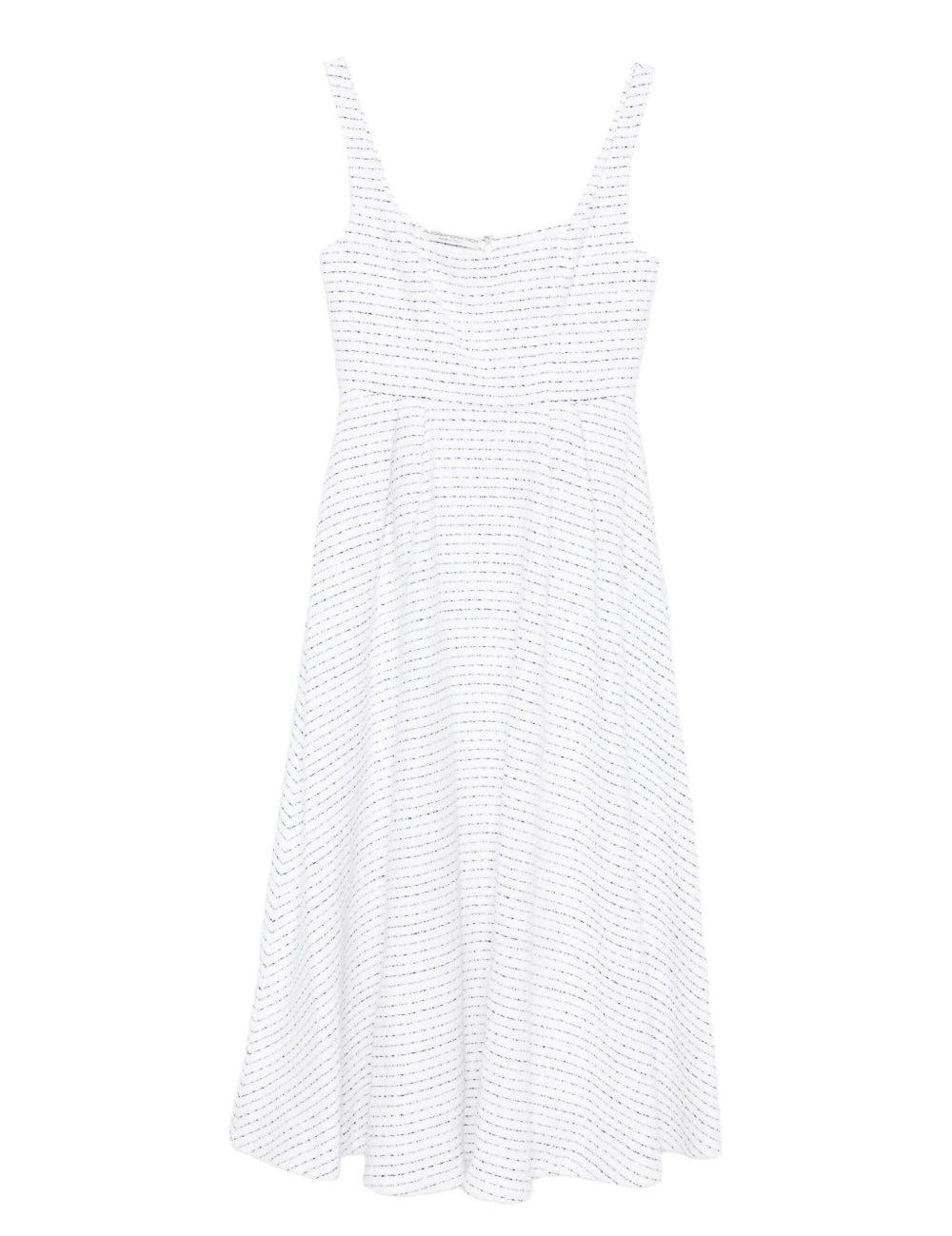 Abito smanicato a righe in bianco Alessandra Rich - donna 