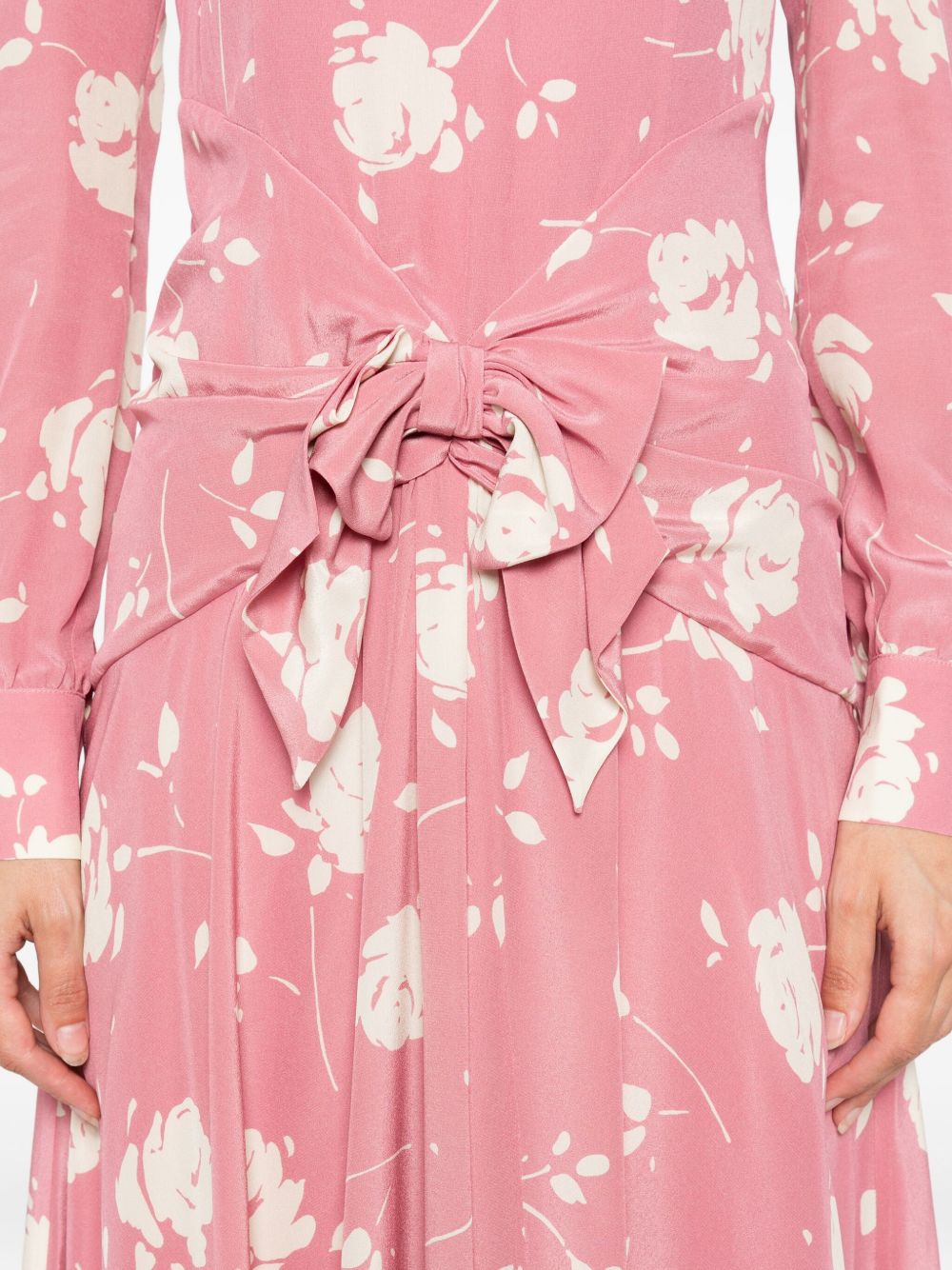 Abito con cintura e stampa  in rosa Alessandra Rich - donna 