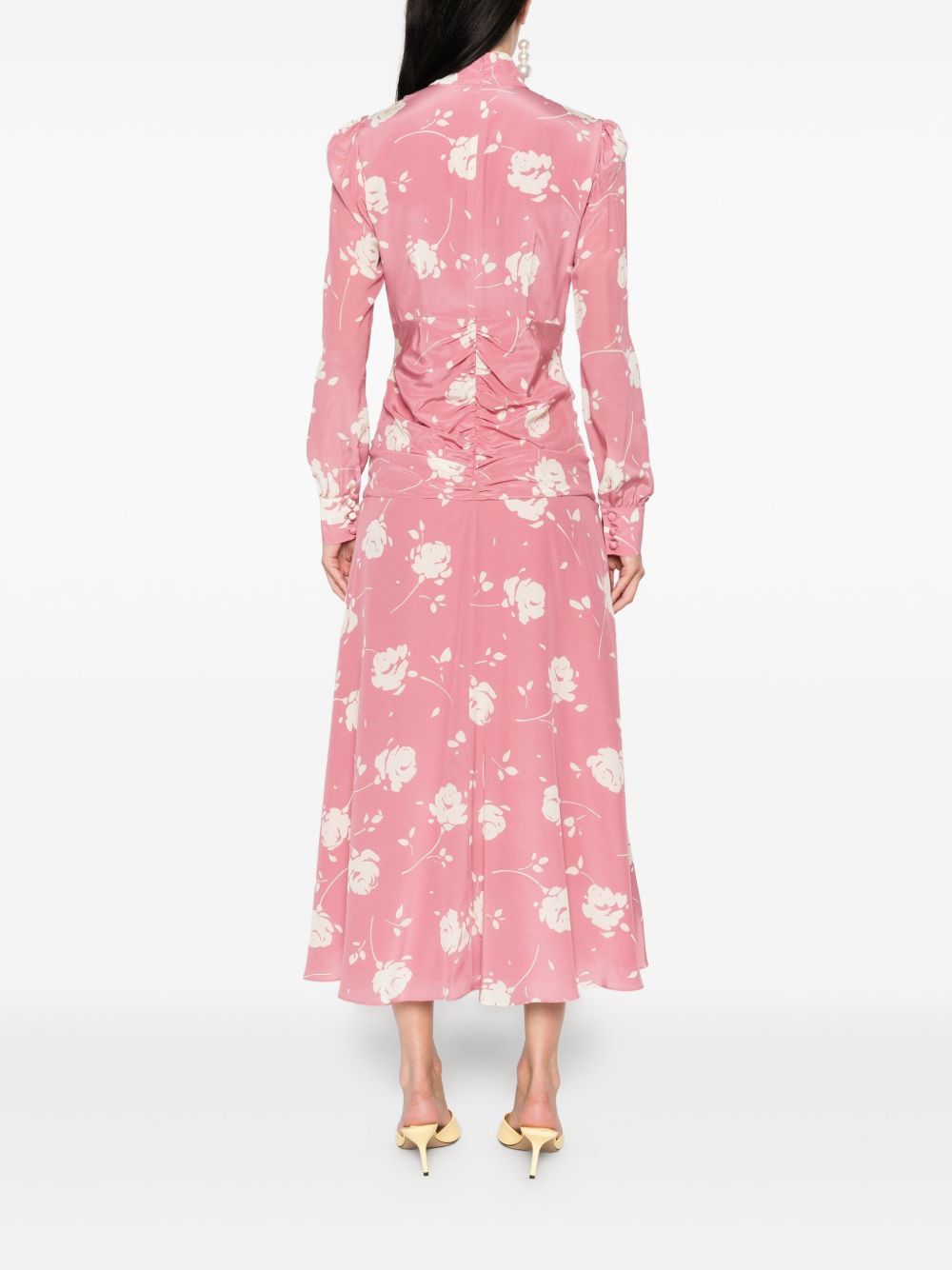 Abito con cintura e stampa  in rosa Alessandra Rich - donna 