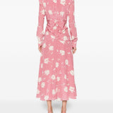 Abito con cintura e stampa  in rosa Alessandra Rich - donna 