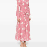 Abito con cintura e stampa  in rosa Alessandra Rich - donna 