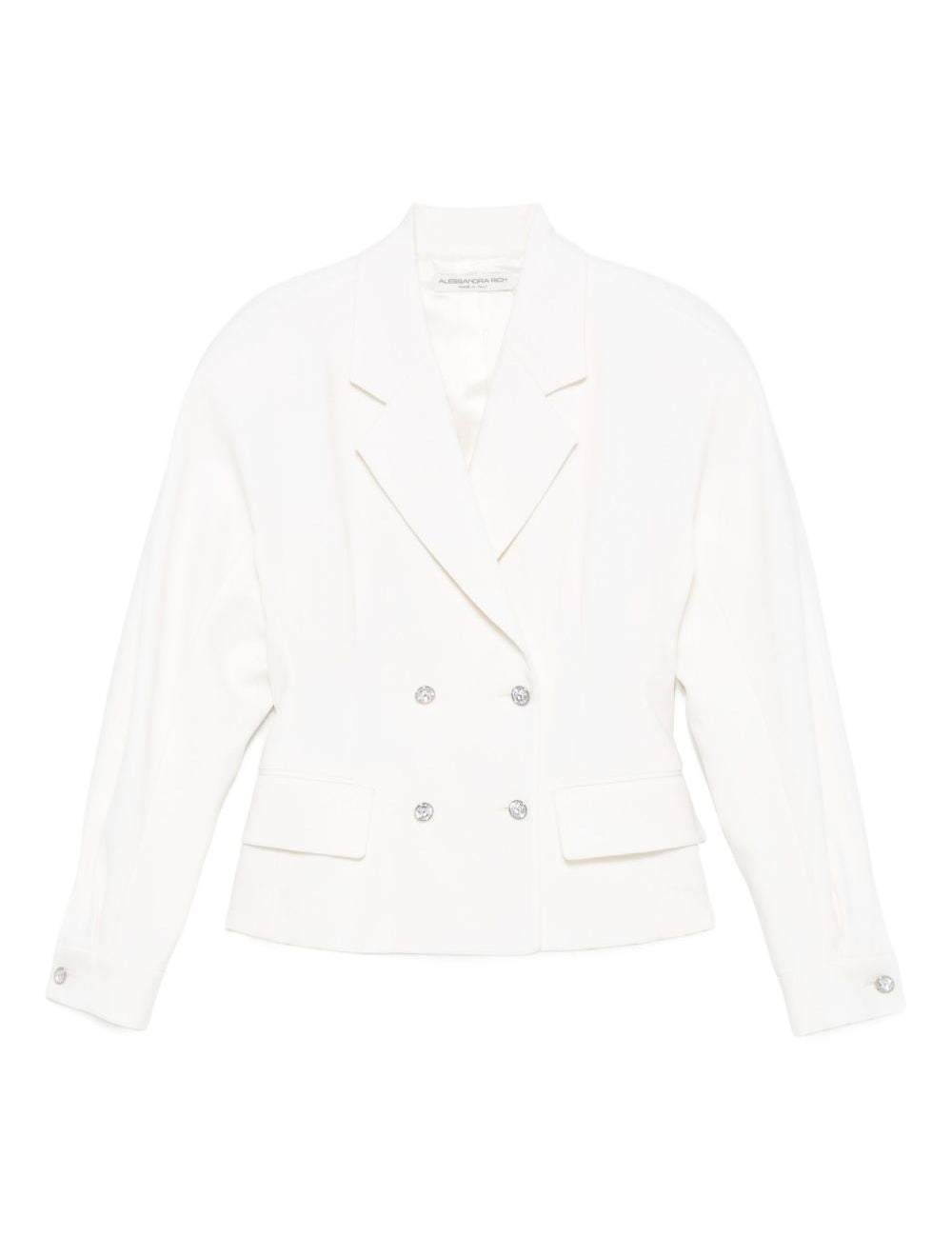 Giacca doppiopetto con decorazione in bianco Alessandra Rich - donna 
