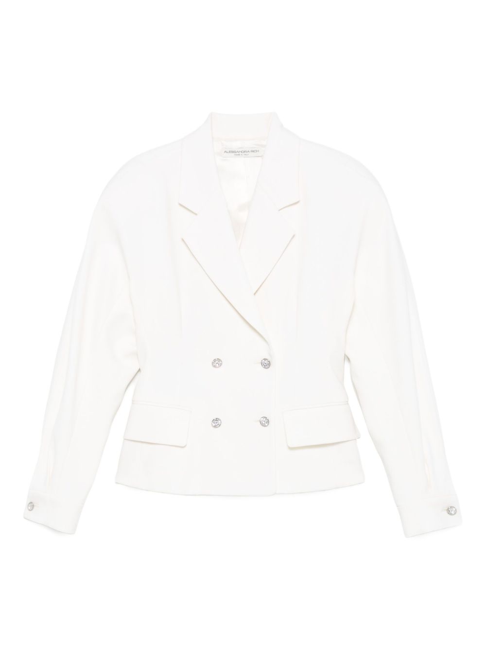 Giacca doppiopetto con decorazione in bianco Alessandra Rich - donna 