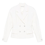 Giacca doppiopetto con decorazione in bianco Alessandra Rich - donna 