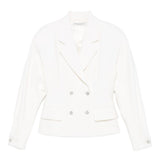 Giacca doppiopetto con decorazione in bianco Alessandra Rich - donna 