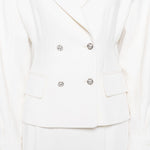 Giacca doppiopetto con decorazione in bianco Alessandra Rich - donna 