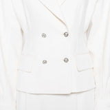Giacca doppiopetto con decorazione in bianco Alessandra Rich - donna 