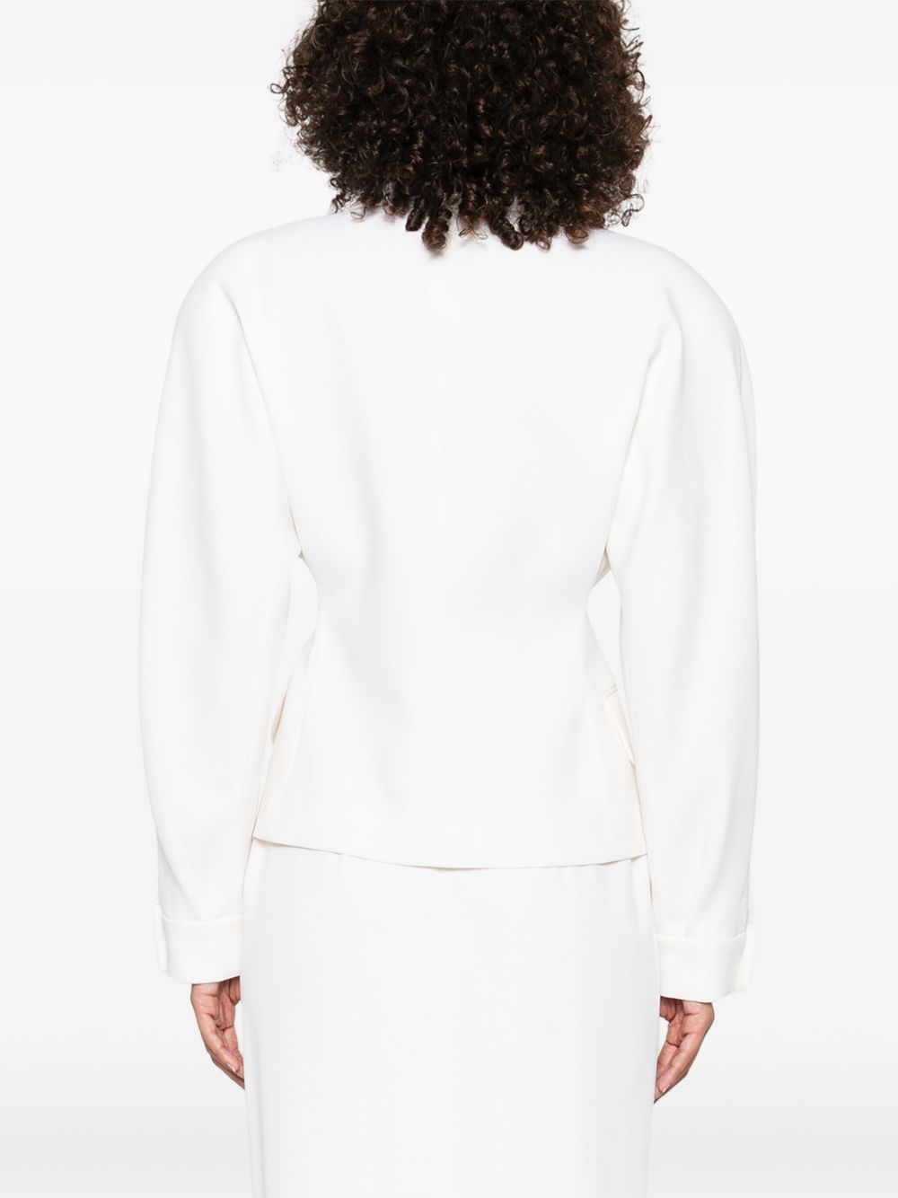 Giacca doppiopetto con decorazione in bianco Alessandra Rich - donna 