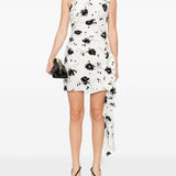 Abito monospalla a fiori in bianco Alessandra Rich - donna 