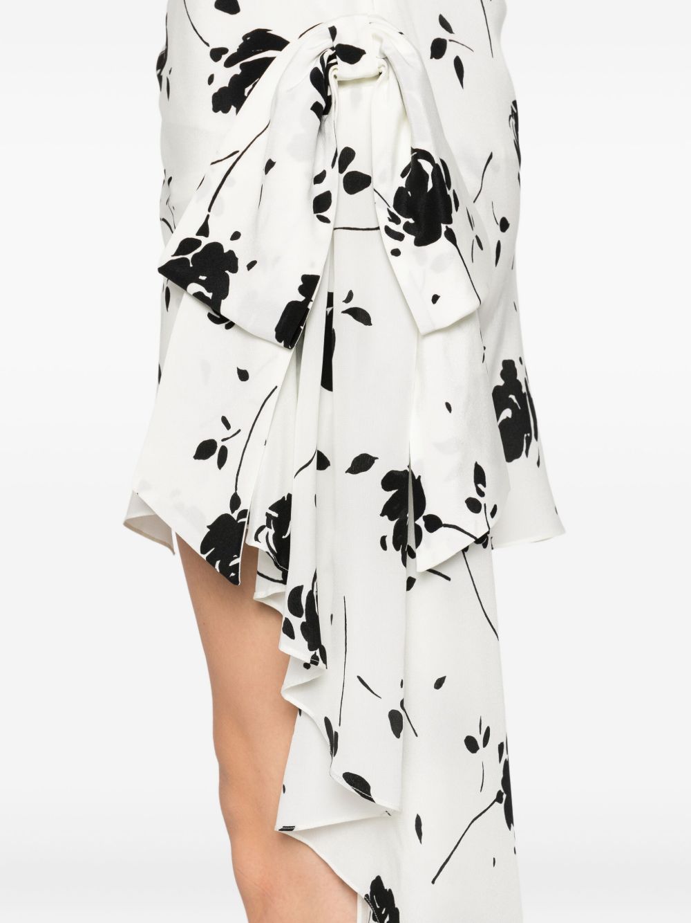 Abito monospalla a fiori in bianco Alessandra Rich - donna 