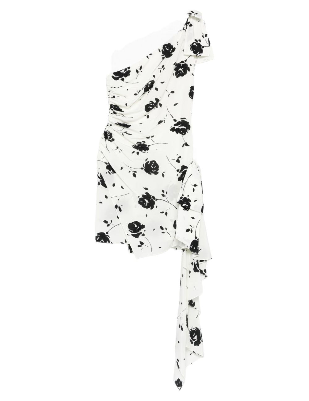 Abito monospalla a fiori in bianco Alessandra Rich - donna 