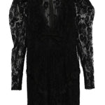 Mini abito in pizzo in nero  Alessandra rich - donna 