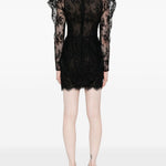 Mini abito in pizzo in nero  Alessandra rich - donna 