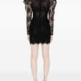Mini abito in pizzo in nero  Alessandra rich - donna 