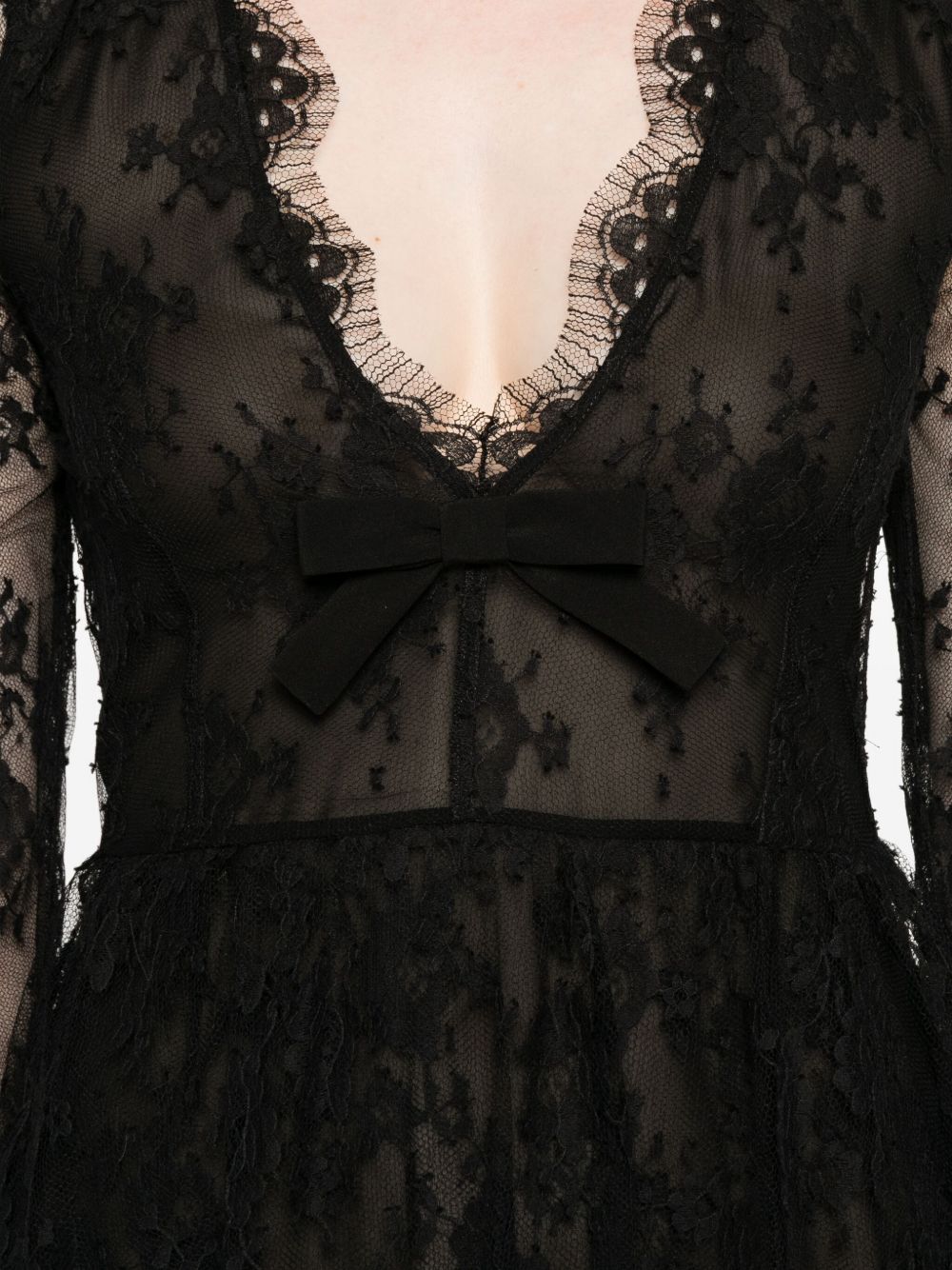 Mini abito in pizzo in nero  Alessandra rich - donna 