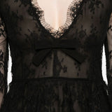 Mini abito in pizzo in nero  Alessandra rich - donna 