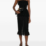 Abito con ruches in nero Alessandra Rich - donna 
