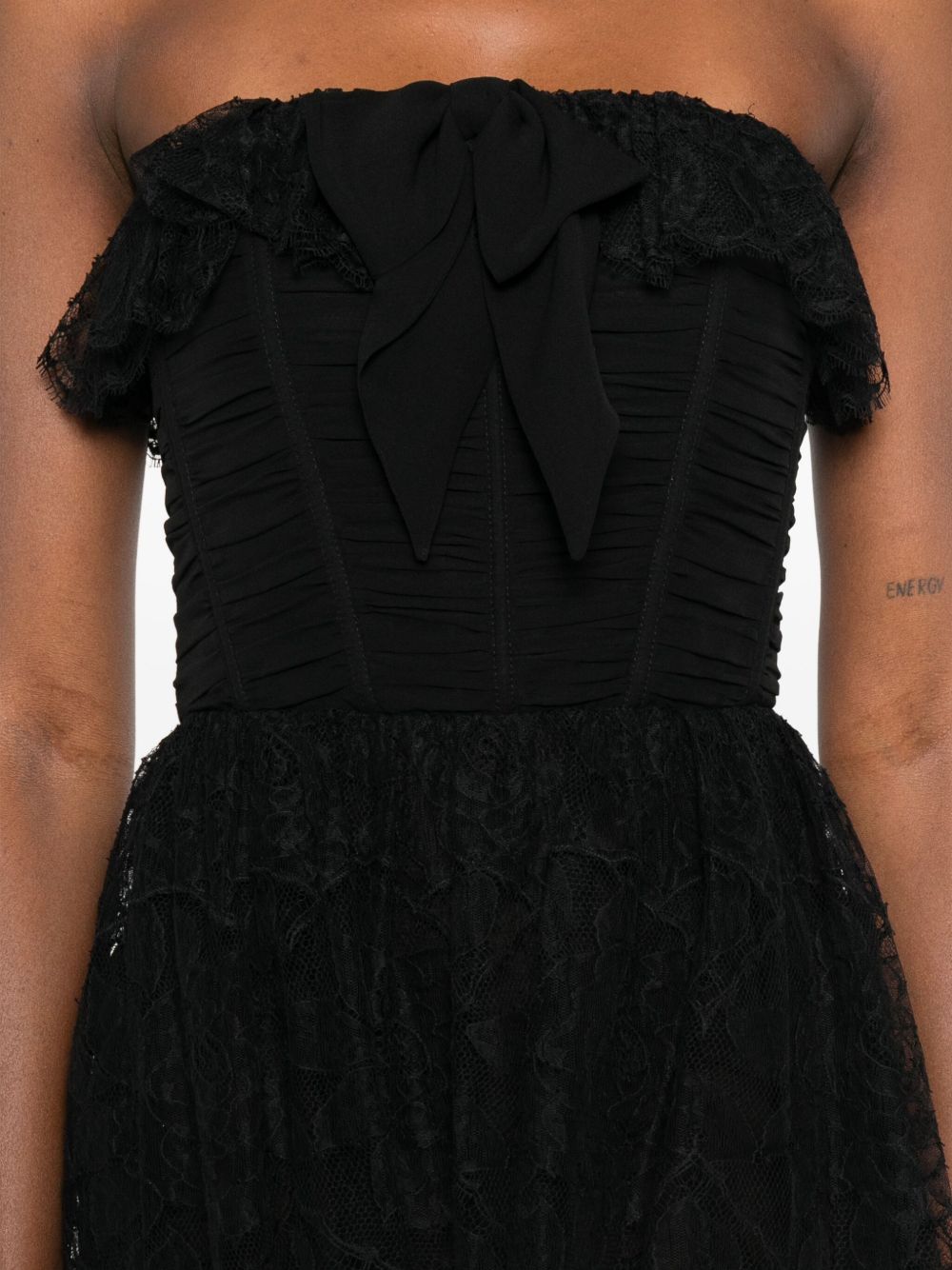 Abito con ruches in nero Alessandra Rich - donna 