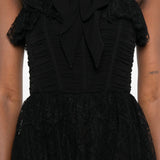 Abito con ruches in nero Alessandra Rich - donna 