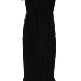 Abito con ruches in nero Alessandra Rich - donna 
