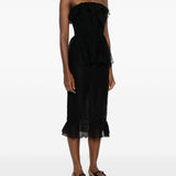 Abito con ruches in nero Alessandra Rich - donna 