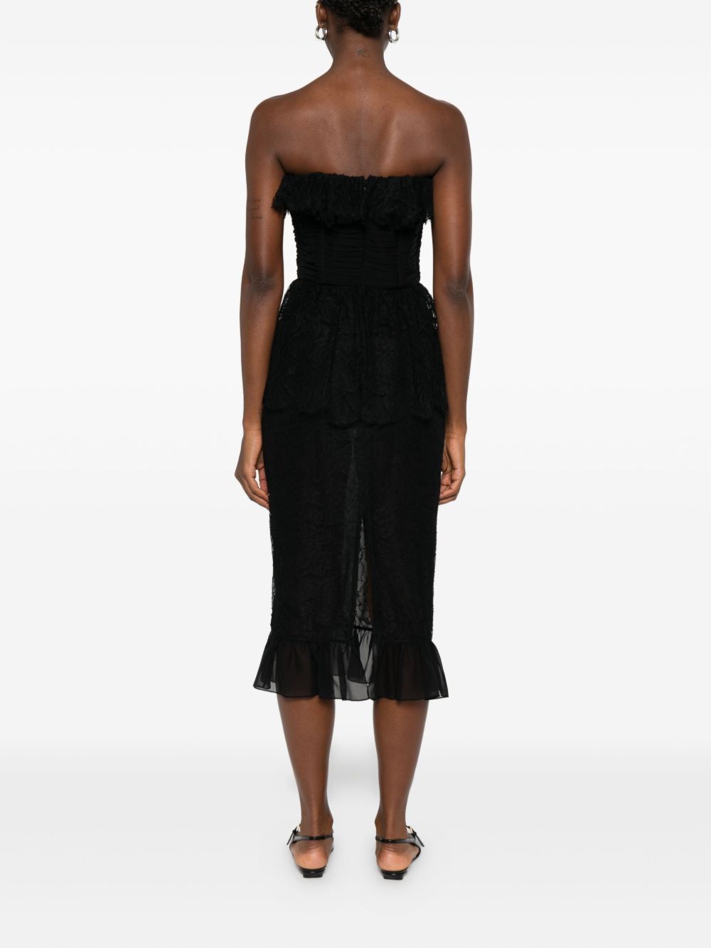 Abito con ruches in nero Alessandra Rich - donna 