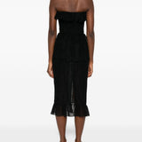 Abito con ruches in nero Alessandra Rich - donna 