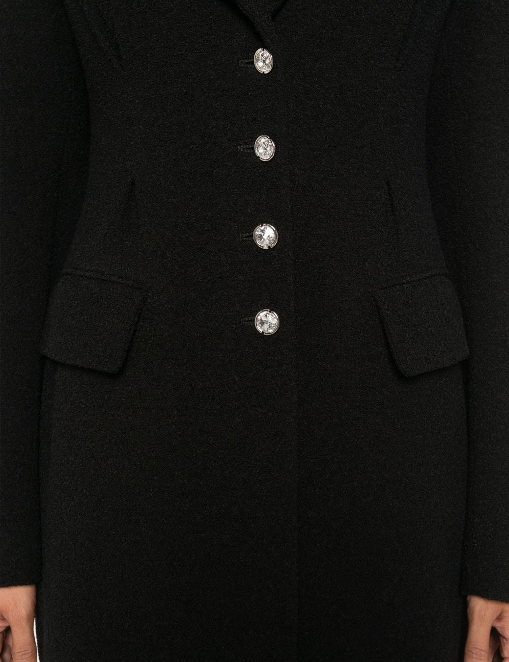 Cappotto con bottoni gioiello in nero Alessandra Rich - donna 
