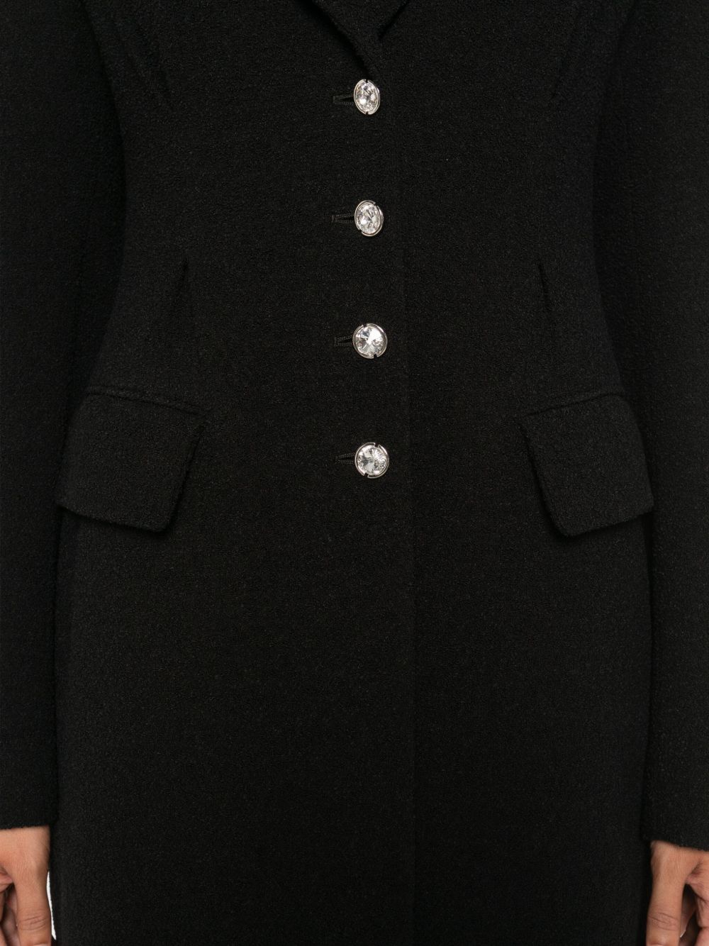 Cappotto con bottoni gioiello in nero Alessandra Rich - donna 