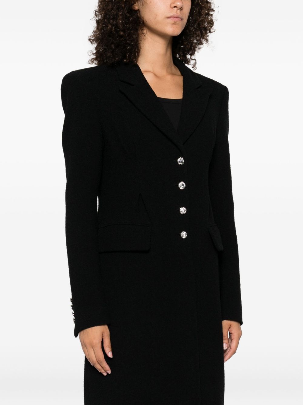 Cappotto con bottoni gioiello in nero Alessandra Rich - donna 