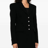 Cappotto con bottoni gioiello in nero Alessandra Rich - donna 