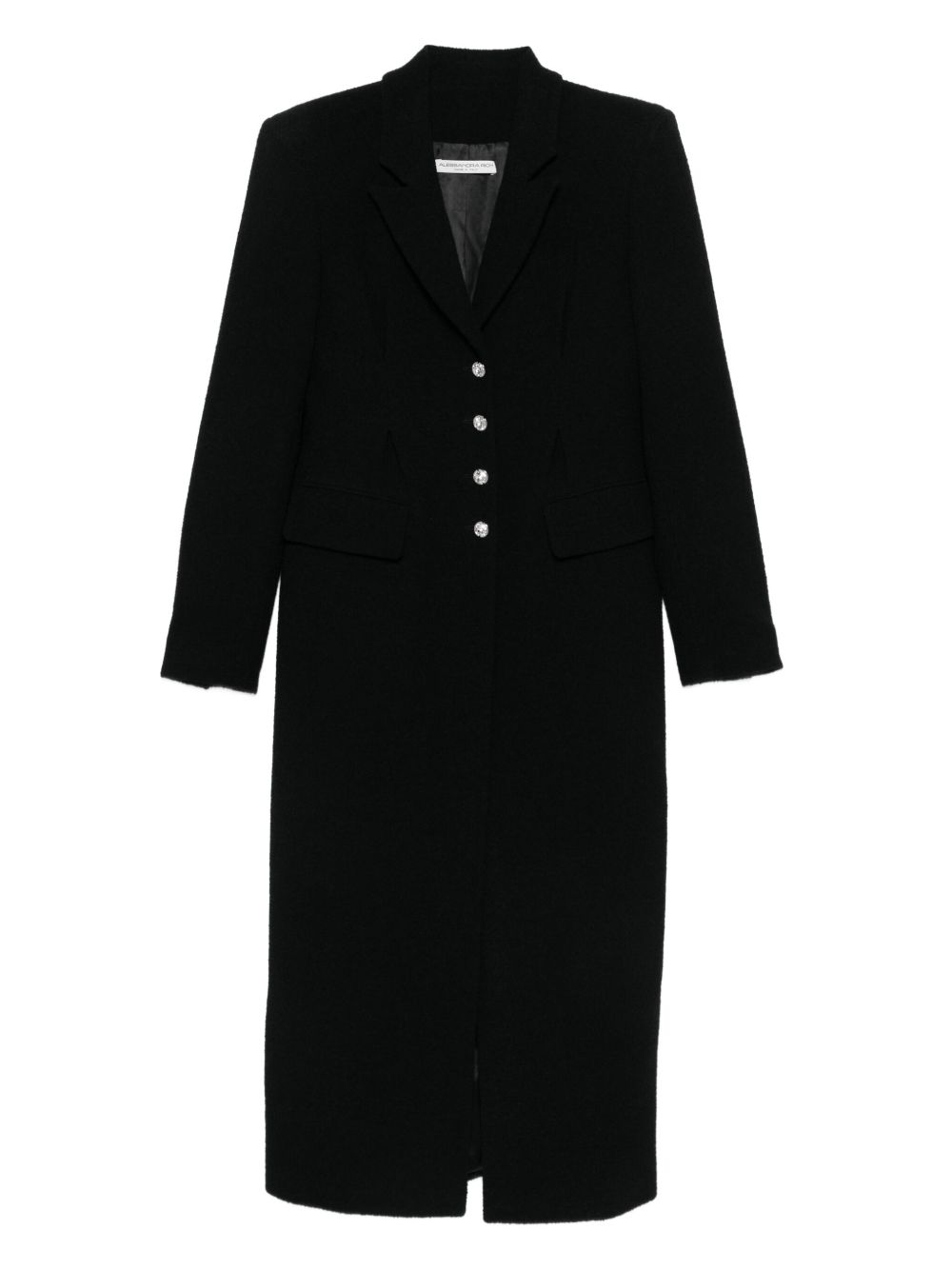 Cappotto con bottoni gioiello in nero Alessandra Rich - donna 