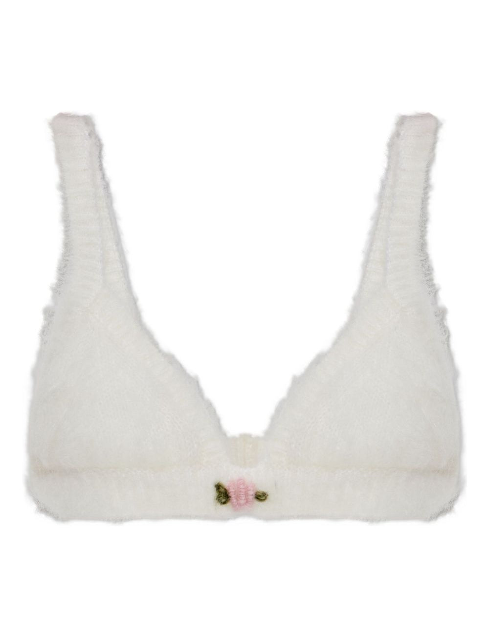Top con ricamo in mohair  in bianco Alessandra rich - donna 