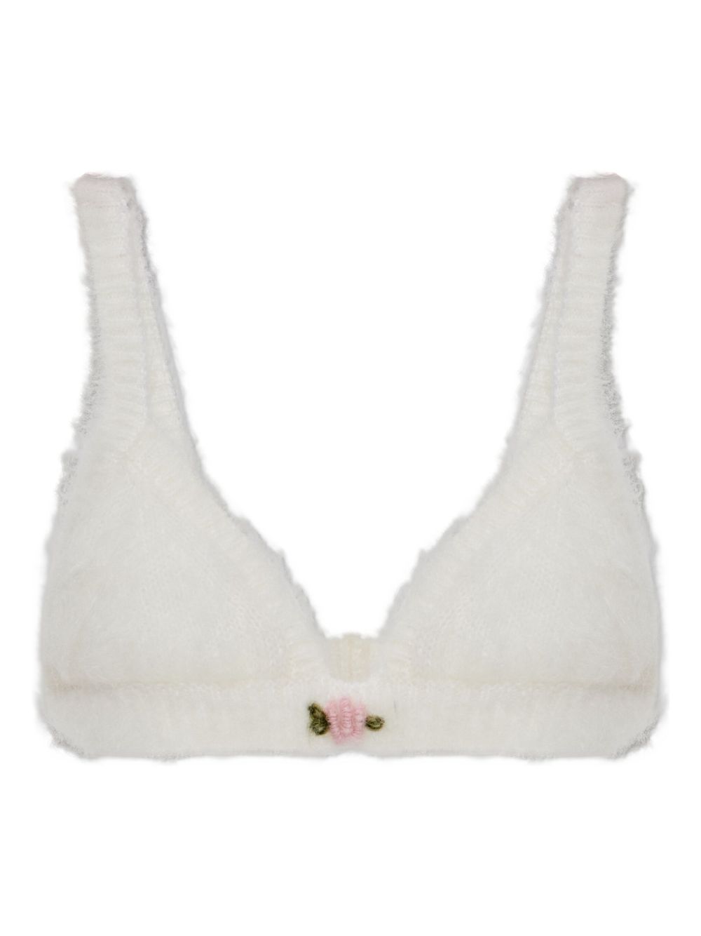 Top con ricamo in mohair  in bianco Alessandra rich - donna 