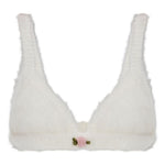Top con ricamo in mohair  in bianco Alessandra rich - donna 