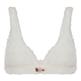 Top con ricamo in mohair  in bianco Alessandra rich - donna 