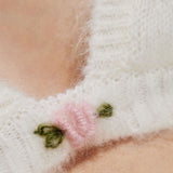 Top con ricamo in mohair  in bianco Alessandra rich - donna 