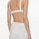 Top con ricamo in mohair  in bianco Alessandra rich - donna 
